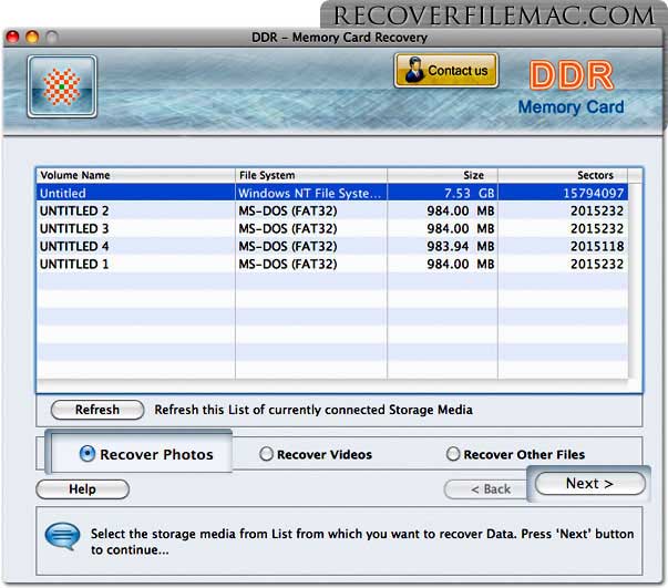 Mac Memory Card File Recovery 5.3.1.2 full