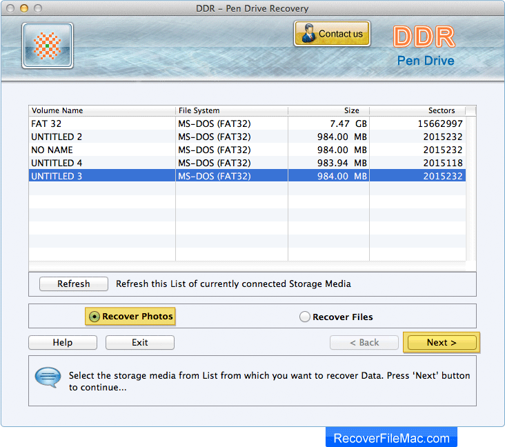 Recover File Mac - USB Drive